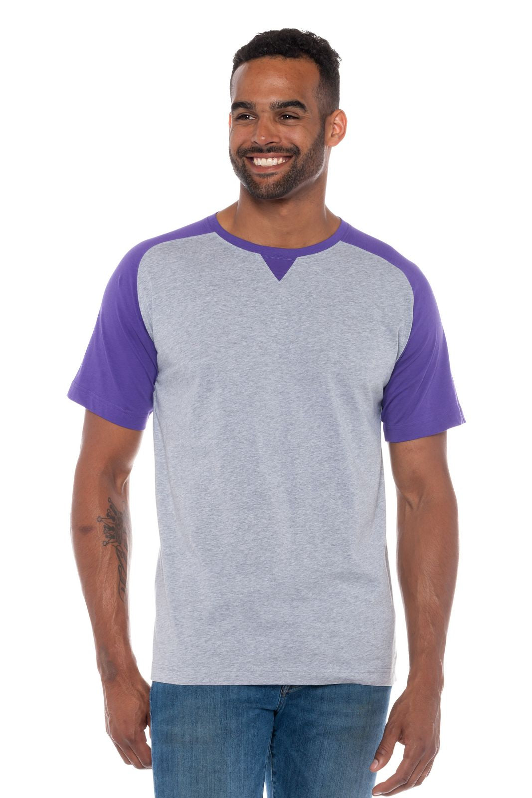 Ronaldo | Men's Color Block Crew Neck T-Shirt
