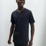 Oliver | Men's Anti-Stain Cotton Linen Blend V-Neck Pocket T-Shirt