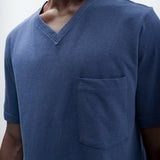 Oliver | Men's Anti-Stain Cotton Linen Blend V-Neck Pocket T-Shirt