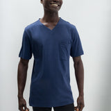 Oliver | Men's Anti-Stain Cotton Linen Blend V-Neck Pocket T-Shirt