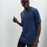 Oliver | Men's Anti-Stain Cotton Linen Blend V-Neck Pocket T-Shirt