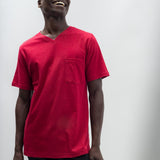 Oliver | Men's Anti-Stain Cotton Linen Blend V-Neck Pocket T-Shirt