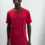 Departure | Men's Anti-Stain Linen Cotton Blend Henley Top