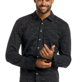Shay | Men's Injected Slub Button Up Long Sleeve Shirt