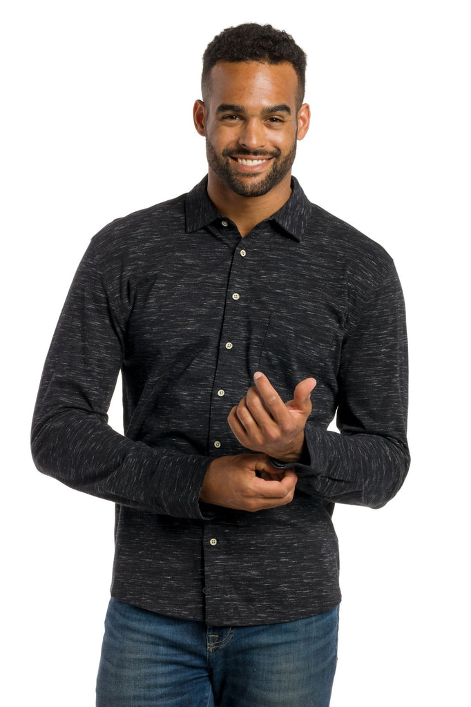 Shay | Men's Injected Slub Button Up Long Sleeve Shirt