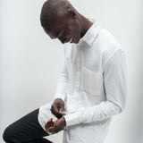 Logan | Men's Anti-Stain Linen Cotton Long Sleeve Button-Up Shirt