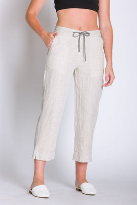 Lana | Women's Linen Capri Pants