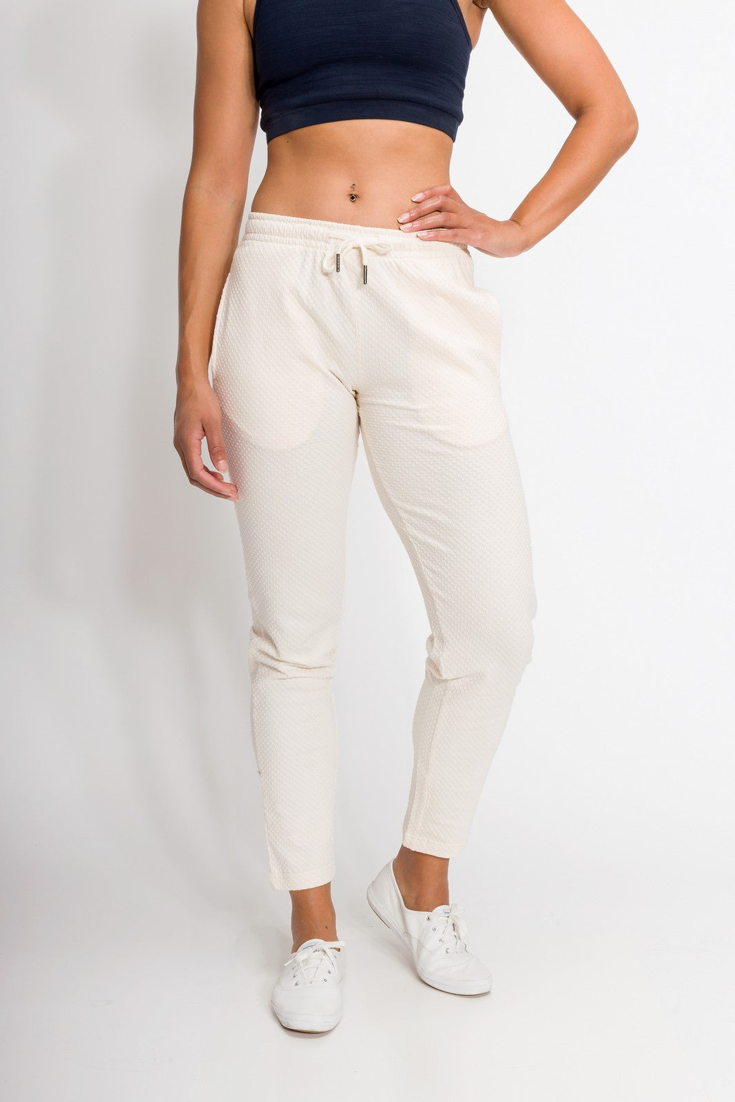 Gwen | Women's Bubble Knit Elastic Waist Band Sweatpants