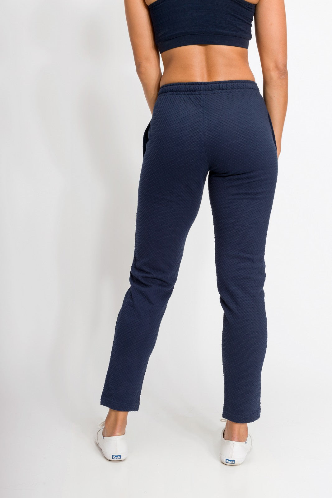 Gwen | Women's Bubble Knit Elastic Waist Band Sweatpants