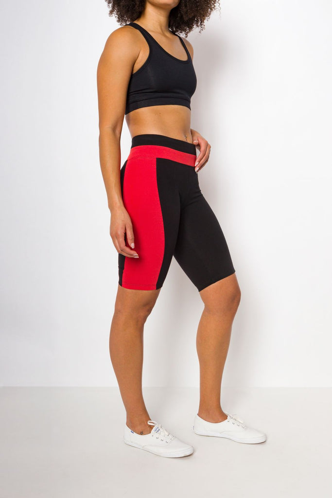 Arkansas State Red Wolves Women's Plus Size Striped Design Bike Shorts -  Black/Brown
