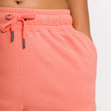 Olivia | Women's Bubble Knit Elastic Waist Band Shorts