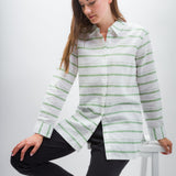 Ruth | Women's Anti-Stain Linen Cotton Blend Long Sleeve Tunic Top