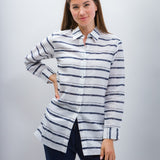 Ruth | Women's Anti-Stain Linen Cotton Blend Long Sleeve Tunic Top