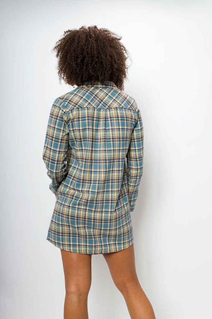 Angelina Women's Flannel Button Down Sleep Shirt Dress Pajama –