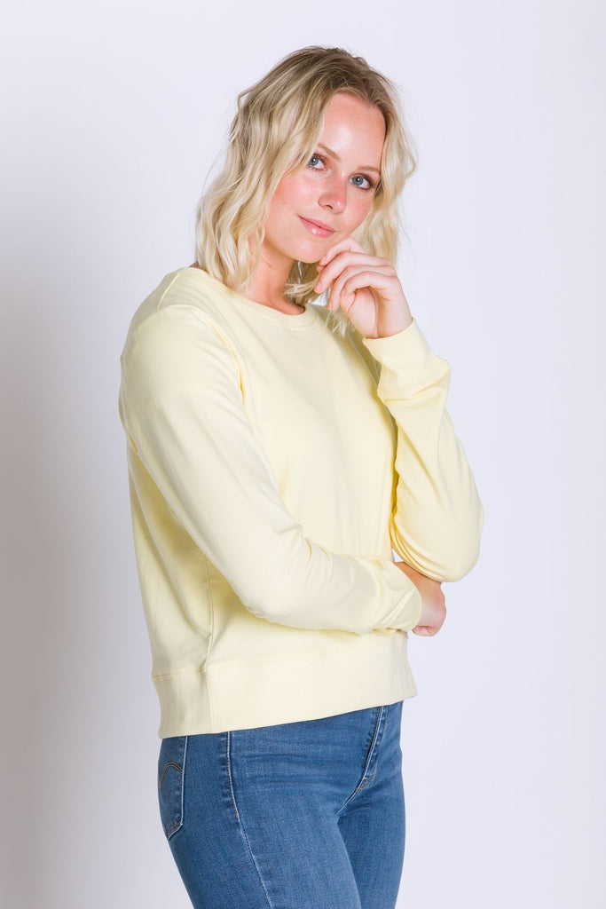 Ladies discount yellow sweatshirt