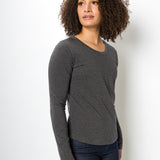 Pamela Heavy Tee | Women's Long Sleeve Crew Neck
