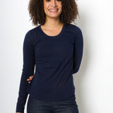 Pamela Heavy Tee | Women's Long Sleeve Crew Neck
