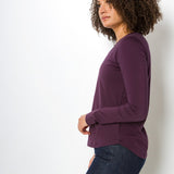 Pamela Heavy Tee | Women's Long Sleeve Crew Neck