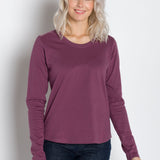 Pamela Heavy Tee | Women's Long Sleeve Crew Neck