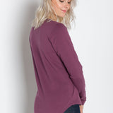 Pamela Heavy Tee | Women's Long Sleeve Crew Neck