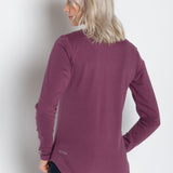 Pamela Heavy Tee | Women's Long Sleeve Crew Neck