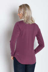 Pamela Heavy Tee | Women's Long Sleeve Crew Neck