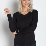 Pamela Heavy Tee | Women's Long Sleeve Crew Neck