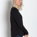 Pamela Heavy Tee | Women's Long Sleeve Crew Neck