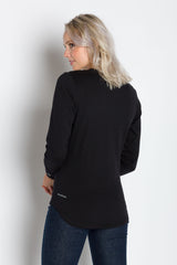 Pamela Heavy Tee | Women's Long Sleeve Crew Neck