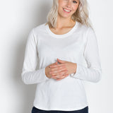 Pamela Heavy Tee | Women's Long Sleeve Crew Neck
