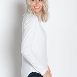 Pamela Heavy Tee | Women's Long Sleeve Crew Neck