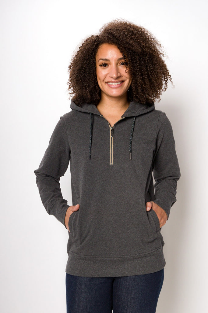 Women's quarter zip online hoodie