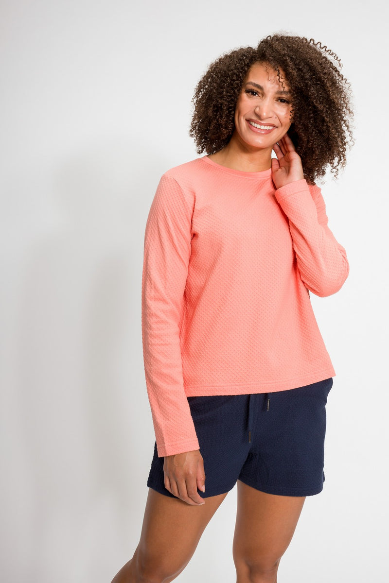 Emma | Women's Bubble Knit Crew Neck Sweatshirt