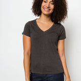 Vanessa Unbranded | Women's Anti-Stain Logo-less Deep V-neck T-Shirt