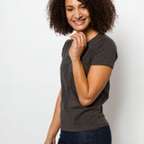 Vanessa Unbranded | Women's Anti-Stain Logo-less Deep V-neck T-Shirt