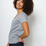 Vanessa Unbranded | Women's Anti-Stain Logo-less Deep V-neck T-Shirt