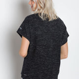 Daisy | Women's Short Sleeve Relaxed V-Neck Slub Knit Top