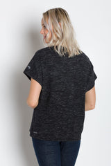 Daisy | Women's Short Sleeve Relaxed V-Neck Slub Knit Top