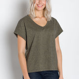 Marigold | Women's V-Neck Grindle Jersey Top