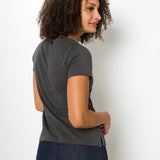 Vanessa Heavy Tee | Women's Anti-Stain Deep V-Neck T-Shirt