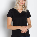 Vanessa Heavy Tee | Women's Anti-Stain Deep V-Neck T-Shirt