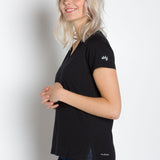 Vanessa Heavy Tee | Women's Anti-Stain Deep V-Neck T-Shirt