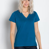 Vanessa Heavy Tee | Women's Anti-Stain Deep V-Neck T-Shirt
