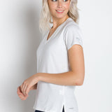 Vanessa Heavy Tee | Women's Anti-Stain Deep V-Neck T-Shirt