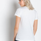 Vanessa Heavy Tee | Women's Anti-Stain Deep V-Neck T-Shirt