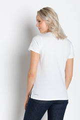 Vanessa Heavy Tee | Women's Anti-Stain Deep V-Neck T-Shirt