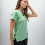 Scarlett | Women's Anti-Stain Linen Cotton Blend V-Neck T-Shirt
