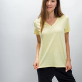 Scarlett | Women's Anti-Stain Linen Cotton Blend V-Neck T-Shirt