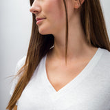 Scarlett | Women's Anti-Stain Linen Cotton Blend V-Neck T-Shirt