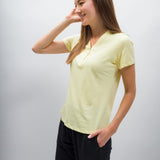 Natalie | Women's Anti-Stain Linen Cotton Blend Henley Top
